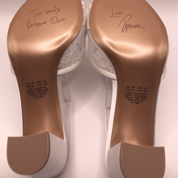 Naturalizer Women's Pnina Tornai Alhubu White Lace Slip On Heels Size 10.5M - Picture 7 of 10